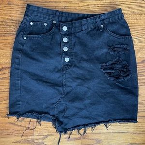 Pretty Little Thing Crisscross Denim Skirt